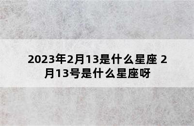 2023年2月13是什么星座 2月13号是什么星座呀